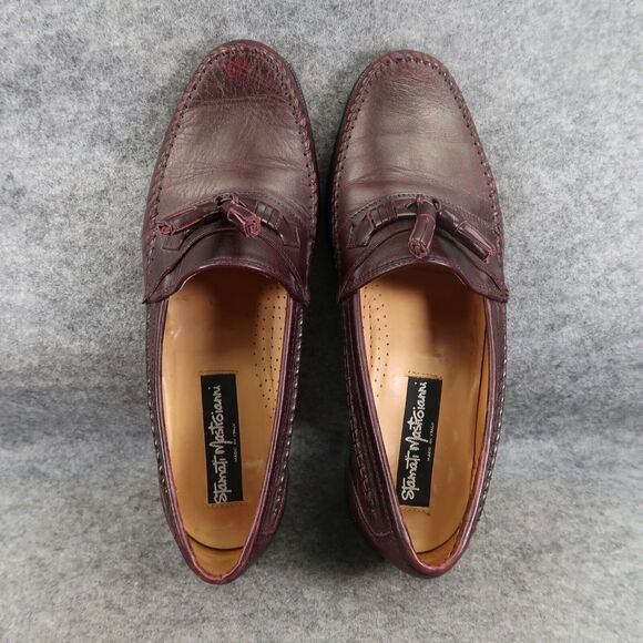Stamati Mastroianni Shoes Mens 10 Tassel Loafers Moccasin Leather Classic Brown main image 11